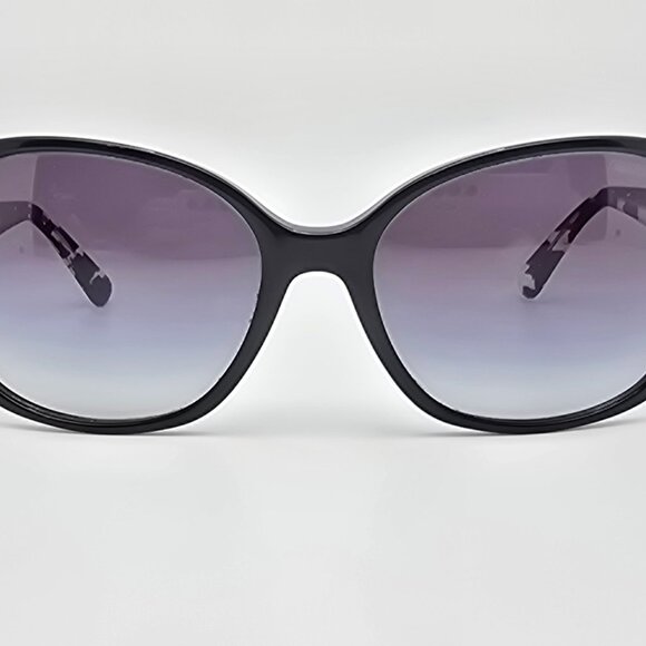 Coach HC8166 L154 Black Mosaic Frame Grey Gradient Lens Cat Eye Sunglasses 58mm main image 8